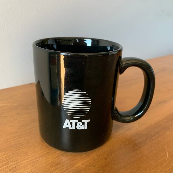 AT&T Coffee Mug Cup Black & White Logo Advertising Promotional Telephone - Picture 2 of 10